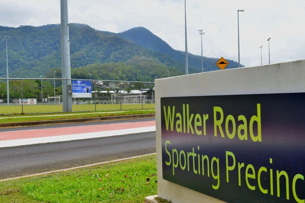 Walker Road Sporting Precinct signage below the ranges